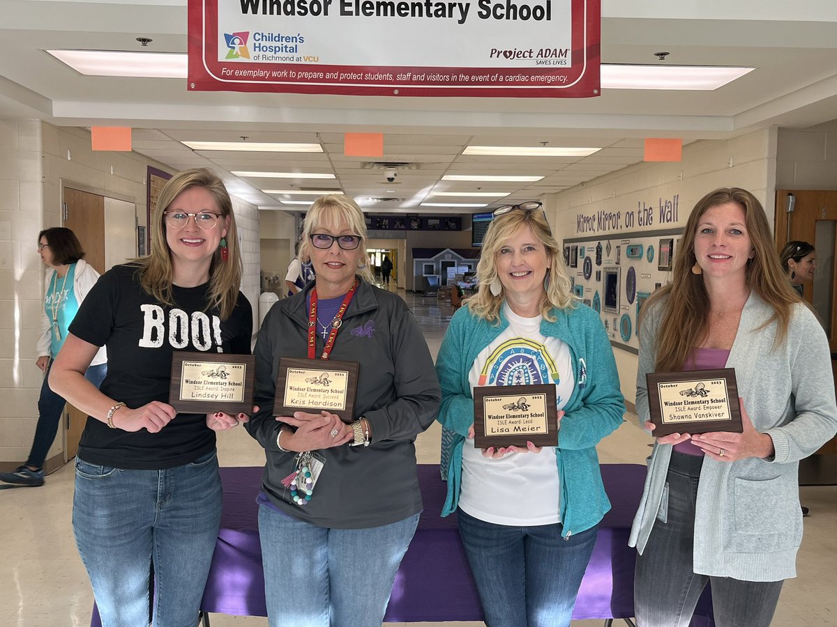 Congratulations to our October ISLE award recipients!!! Lindsey Hill, Kris Hardison, Lisa Meier and Shawanna Vanskiver!!!