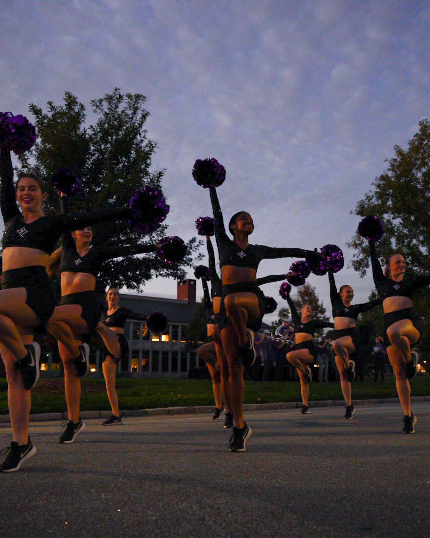 FurmanU's tweet photo. What a night 💜

We can’t wait to see everyone at the @furmanpaladins game tomorrow! #HomeAtFurman https://t.co/4fY1XVfmvl