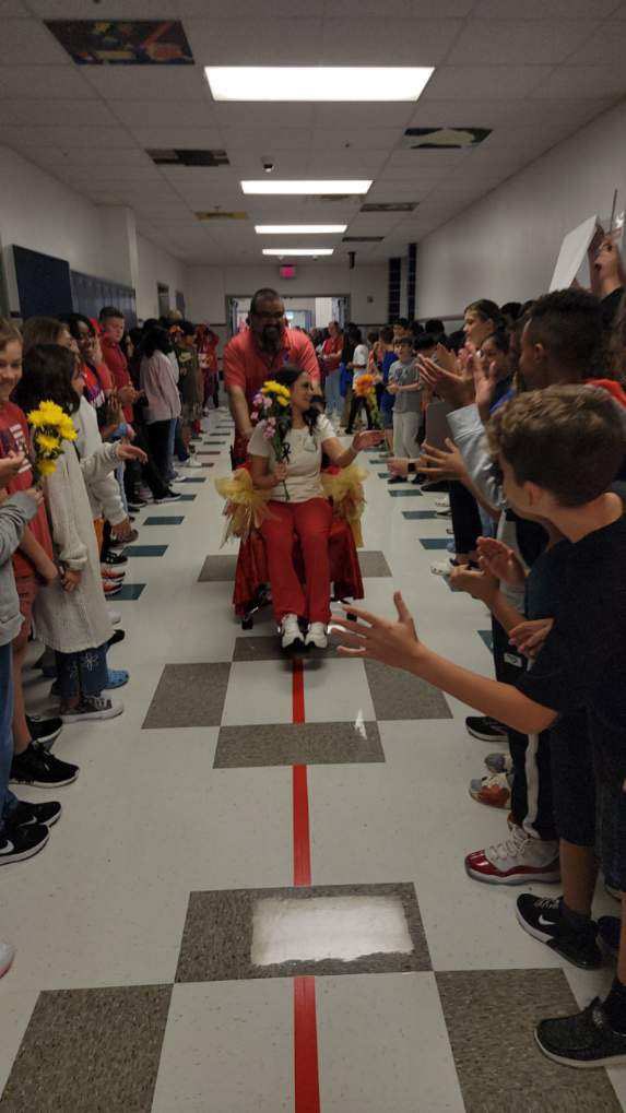 Today we surprised Principal Lasher with a Principal Parade as we close out Principal Appreciation Month! Our staff and students love and appreciate her guidance each and every day!!!! ❤️💙