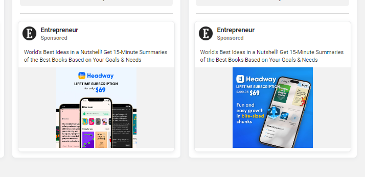 Mrfrise's tweet photo. @Entrepreneur I bought a lifetime deal to Headway App  through the ads you are (still) running on Facebook &amp; Instagram back in July. I can not access the app anymore. I tried to contact the Headway App (without success) and your support (without success). Can you help here? https://t.co/PNL1TIAGM3