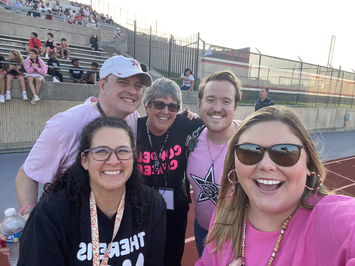 Great coworkers. Great weather. Great football game. Coppell is pretty great!! 🩷🥰 #CHSEmbraceTheJourney #PinkOut