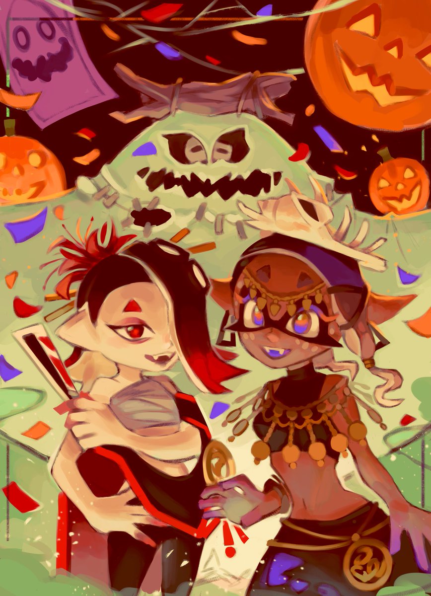 lingyeomhi's tweet photo. Happy Splatoween! 🎃
#splatfest #splatoon #teamghost https://t.co/jmLJSe7Cwx