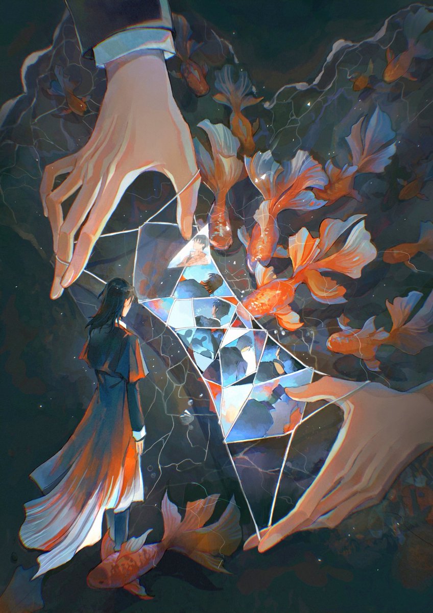 I roam through myriad dreams, in pursuit of your fleeting shadow.
 The weaver and the fish, both ensnared in the web of fate.
#LordOfTheMysteries #诡秘之主 #克伦 #illustration #Procreate