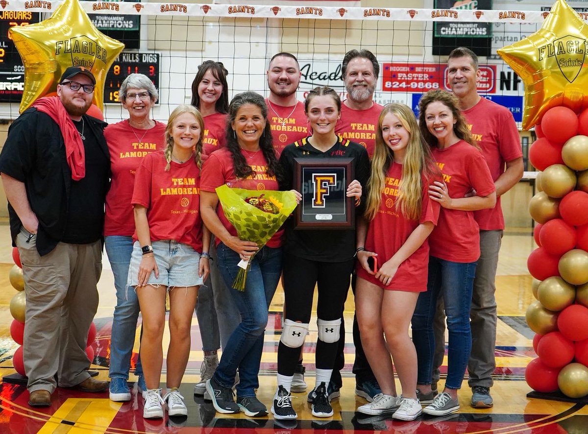 Happy Senior Day💛❤️

Thank you Edie and Cam🫶

#GoSaints | <a href="/FlaglerVB/">Flagler Volleyball</a>