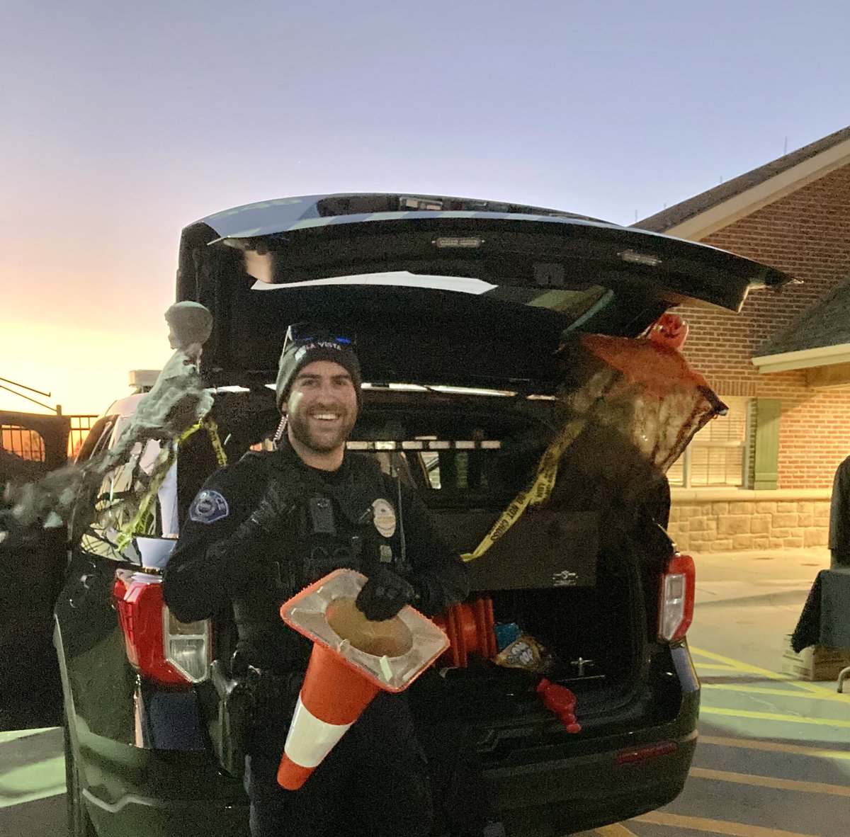 Candy from a clean traffic cone is the best Halloween candy. TrunkorTreat at Primrose in La Vista was a success. <a href="/lavistapolice/">La Vista Police</a> <a href="/CityofLaVista/">@cityoflavista</a>