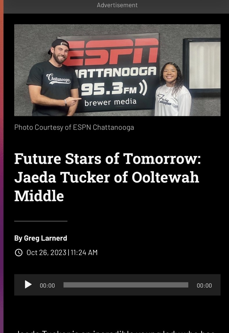 Shout out to <a href="/OoltewahMS/">Ooltewah Middle Owls</a> own <a href="/Jaeda_Rocks/">Jaeda Tucker | 2028 | LHP/OF</a> for getting some love.  This kid is special.