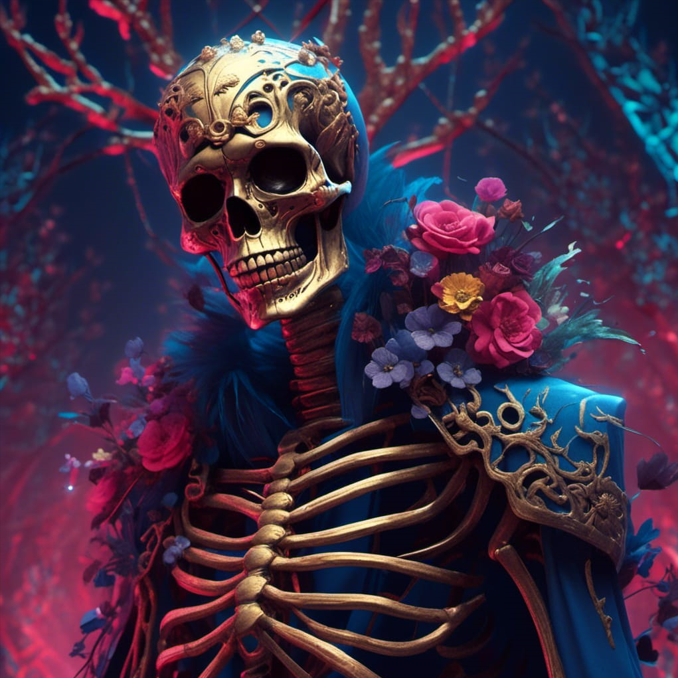 AliceLooknGlass's tweet photo. Here you go Angie, especially for you. Two different AI art pieces using your words as prompts!! I love it, Happy Halloween!😘😘🤗
#Halloween #AIArt #SkeletonMen https://t.co/YlQOA6TzQO