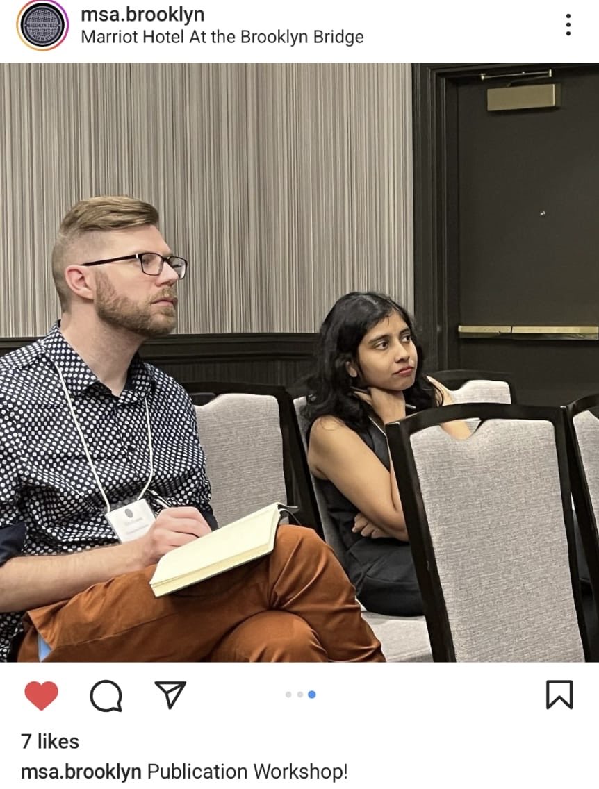 Action shot of two thirds of ttU hard at work at ⁦<a href="/msatweet/">MSA (Modernism)</a>⁩ in Brooklyn earlier today