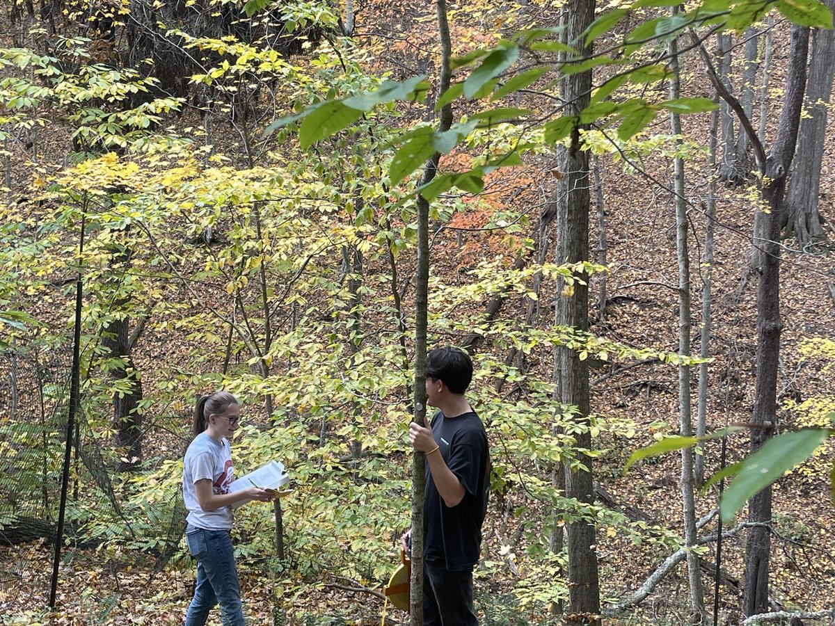 SarahRPowers's tweet photo. Another #fieldlabfriday @IUONeill @IULimnologyLab 
We had a great time looking for deer scat and looking at deer exclosers! https://t.co/Wwy7R4uqmf