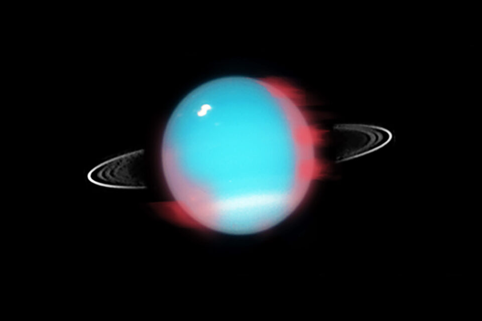 Spacescience007's tweet photo. 𝐔𝐫𝐚𝐧𝐮𝐬 𝐡𝐚𝐬 𝐚𝐧 𝐢𝐧𝐟𝐫𝐚𝐫𝐞𝐝 𝐚𝐮𝐫𝐨𝐫𝐚 𝐭𝐡𝐚𝐭 𝐨𝐟𝐟𝐞𝐫𝐬 𝐜𝐥𝐮𝐞𝐬 𝐭𝐨 𝐥𝐢𝐟𝐞 𝐨𝐧 𝐢𝐜𝐲 𝐰𝐨𝐫𝐥𝐝𝐬

Astronomers at the University of Leicester have made a groundbreaking confirmation of an infrared aurora on Uranus, a phenomenon theorized for years but never proven until now. Using the advanced capabilities of the Keck II telescope, they meticulously observed and recorded the first measurements of the elusive infrared auroral emissions. Specifically, they focused on the spectral barcodes or emission lines of charged particles, particularly H3+, which served as a cosmic thermometer to analyze the temperature and density of Uranus's atmosphere.

This discovery not only pushes the boundaries of our knowledge about outer planets but also has unexpected implications for understanding Earth's geomagnetic reversal and assessing the potential habitability of distant exoplanets. Lead author Emma Thomas emphasized that Uranus's energetic aurora plays a crucial role in generating and redistributing heat, impacting the planet's temperatures. The gas giants in our solar system, including Uranus, exhibit temperatures significantly higher than expected from solar warming alone, and the aurora may hold the key to this mystery.

Beyond our solar system, this research aids in predicting the atmospheres and magnetic fields of exoplanets that share physical characteristics with Uranus and Neptune. By delving into Uranus's aurora and its unique magnetic properties, scientists aim to forecast Earth's potential experiences during its next pole reversal, offering crucial insights into the dynamics of our own planetary magnetic field. This multidimensional exploration opens new avenues in space science, unraveling mysteries of outer planets while providing valuable lessons for understanding our home planet's magnetic future.