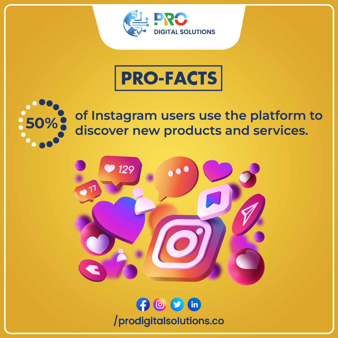 ProDigital01's tweet image. 50% of Instagram users use the platform to discover new products and services. Is your brand ready to be discovered?

prodigitalsolutions.co
linktr.ee/prodigitalsolu…

#starlinkforgaza #instagram #socialmediamarketing #Tips #MarketingTips
