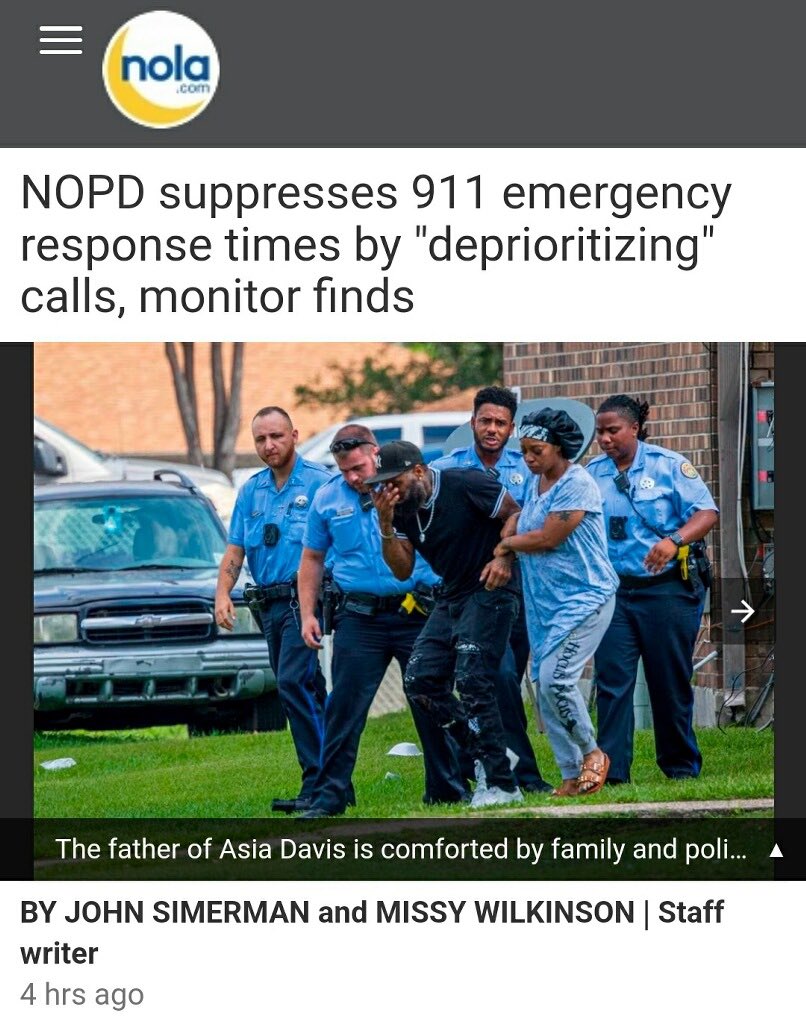 JPMorrell's tweet photo. For 2 years, through 2 chiefs, Tyrell Morris (#OPCD), NOPD & the Mayor have been attacking the analysis of @Crimealytics who has cast doubts on the rose colored crime stats.
He was right the entire time.
This will be an issue during budget. https://t.co/aD790lJ9tl
