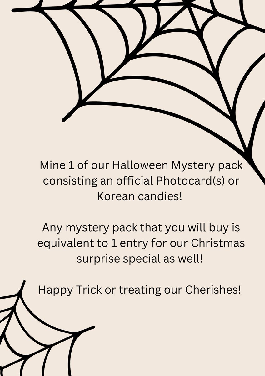 ChereachC's tweet photo. Happy Halloween 👻

Kindly read the mechanics on the 2nd pic. for this Trick or Treat event of ours. 🎃

-Admin 🍒🍑 https://t.co/n1MseKE6Yr
