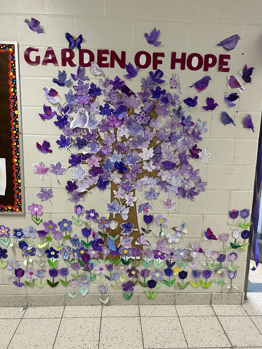 Lighting up Holy Family PURPLE in support of Rett Syndrome Awareness with our beautiful Garden of Hope #ORSAstrong