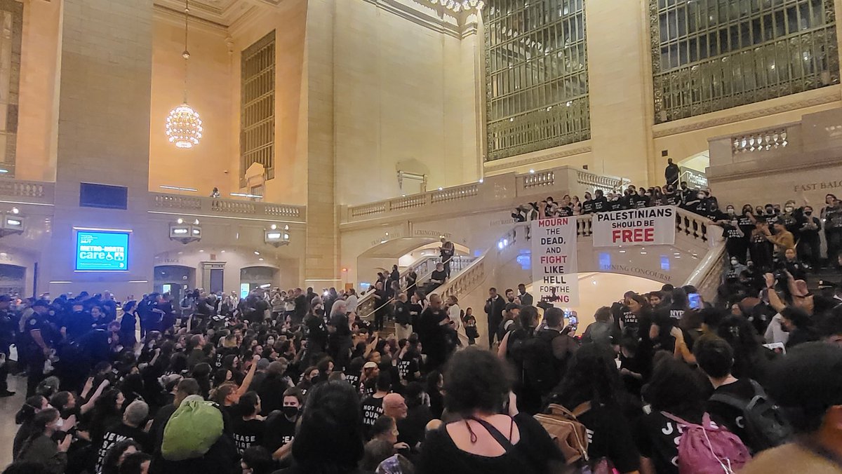 Our Jewish siblings are putting their bodies on the line to oppose the genocidal apartheid regime, for Palestinian freedom. Don't let anyone weaponise antisemitism, don't let anyone silence you for your solidarity with us, for fighting for a liberated, just future for all of us!