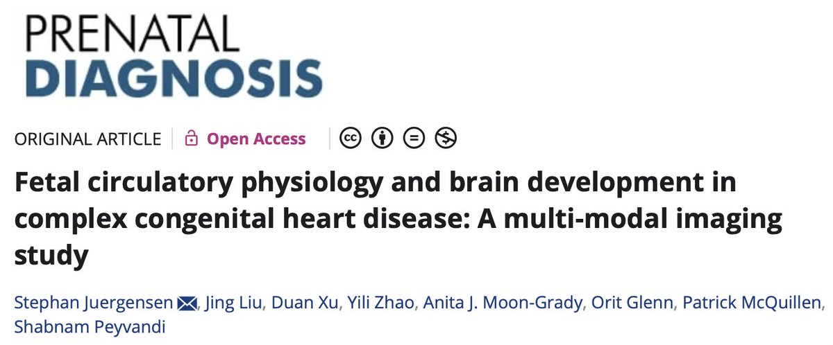 Our latest pub from @UCSFChildrens heart brain research group. Insights on fetal cardiac physiology and brain growth in #CHD. #fetalecho Thanks to Stephan Juergensen for leading! @FetalHeartSoc @Columbia @ISPDHQ obgyn.onlinelibrary.wiley.com/doi/10.1002/pd…