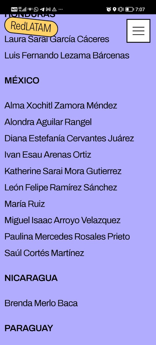 No puedo creer que quedé en la #RedLATAM estoy llorando y alguien pellizqueme porque no me lo creo. Muchas gracias la @RoxanaRomeroG por siempre motivarme a hacer cosas y por decirme que otro periodismo fuera del cerco mediático de los estados existe. 😭😭😭