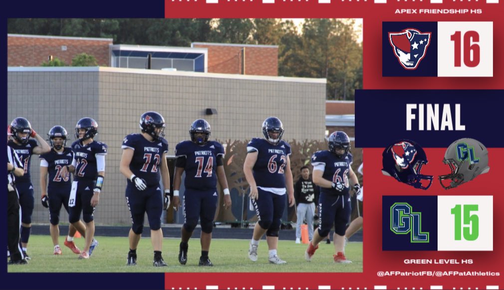 Conference champs for your Patriots! We will see you next week in the playoffs! #RepAFHS #GoPats