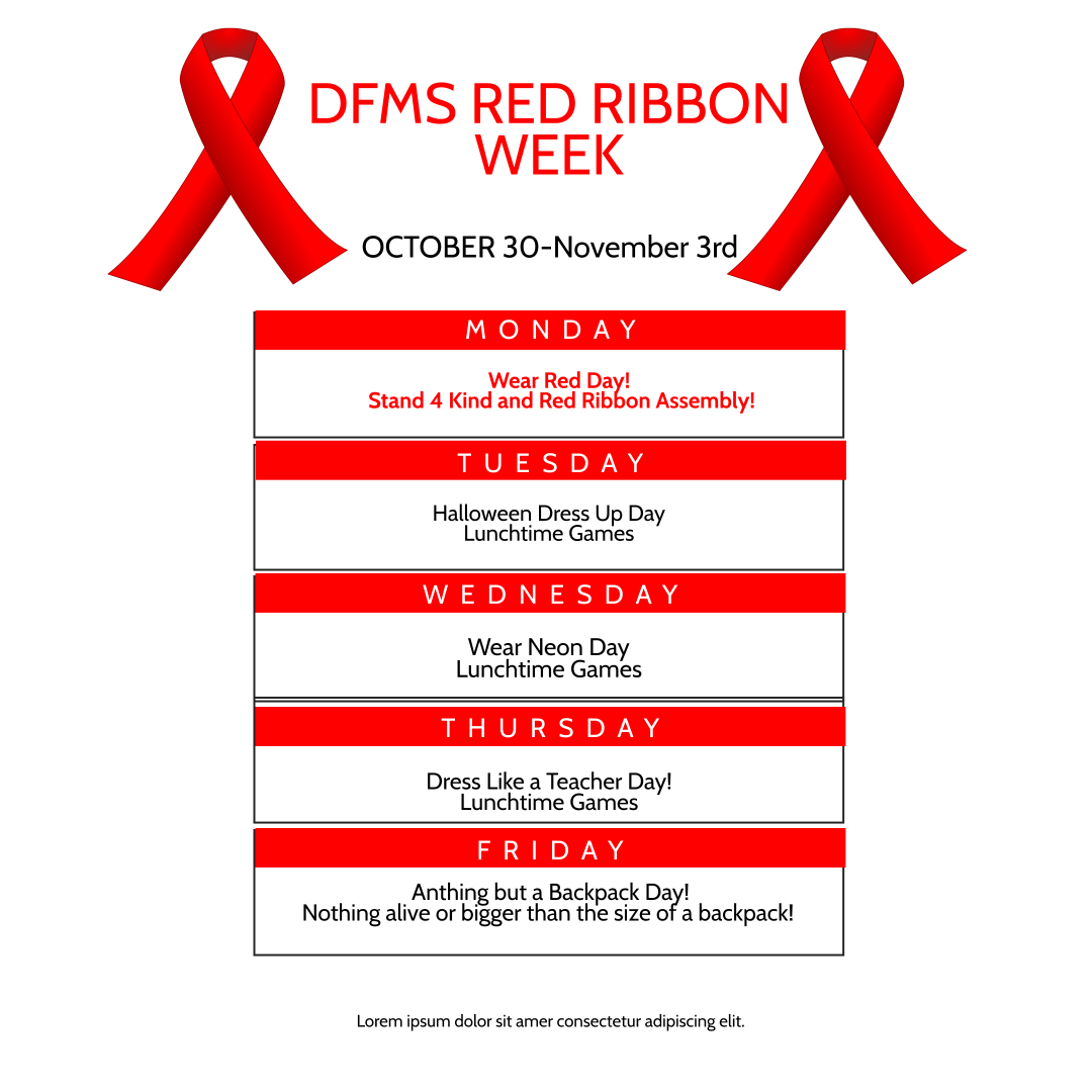 DiamondForkMS's tweet photo. DFMS Red Ribbon Week! https://t.co/1n7aK7MTeJ https://t.co/OyV732cvos