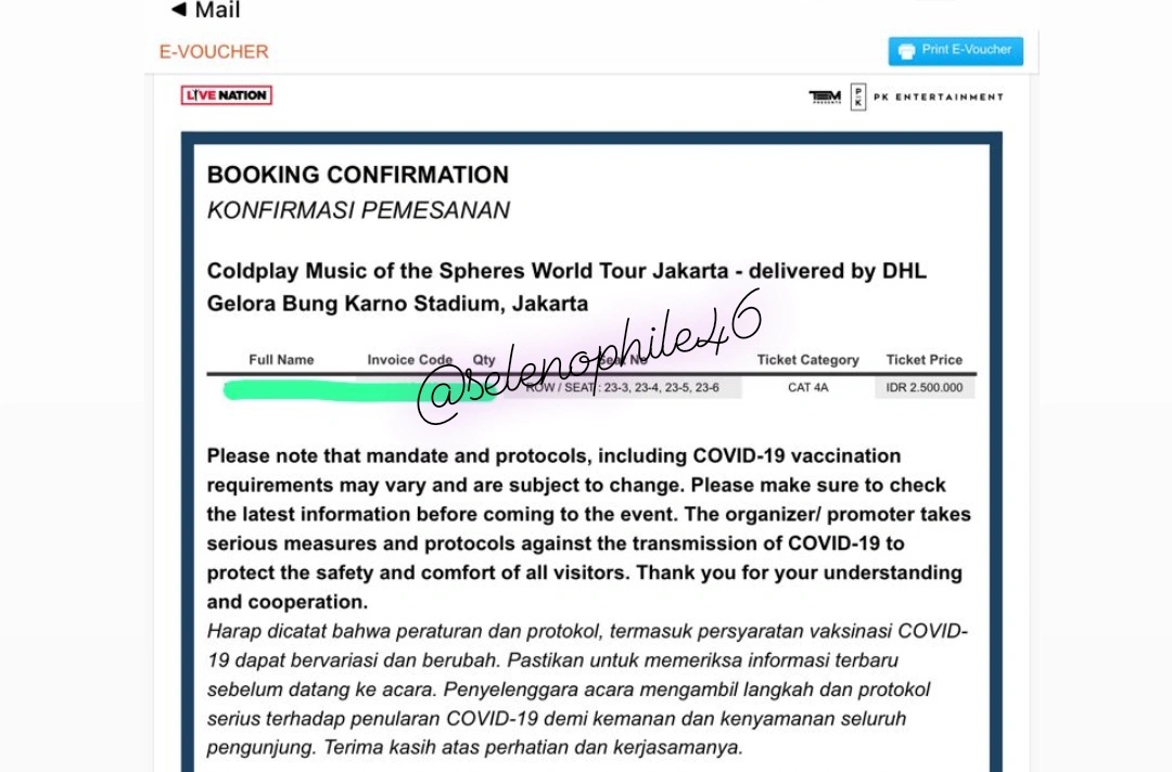 WTS Tiket Konser Coldplay In Jakarta Infinity

- Avail 1 Tix
- dm for price

wtb wts coldplay infinity jakarta tiket
#coldplay #coldplayinjkt #coldplayinfinity #ColdPlayJakarta #zonajajan #zonauang