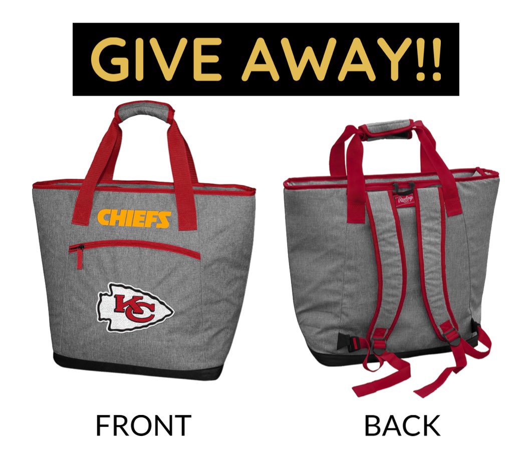 Farzin21's tweet photo. 🚨 GIVE AWAY TIME! 🚨

Chiefs large tote cooler bag — 30-can capacity!

Give away rules:

— Follow @farzin21 
— Retweet/like this post

Winner must be in the US. Winner will be randomly selected and announced on Tuesday, October 31st at 8 pm CT! https://t.co/IKXINLa7MN