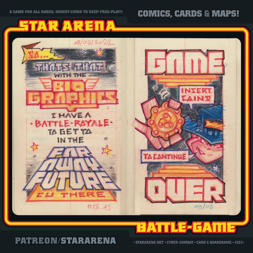 Your Weekly Doze of the #StarArena #CyberFiction #ToyBabyHero #MegaWarGame: StarArena.net/Print_And_Play

Follow #StarArenaGame and see various #GameExpansions in the making. For Lore &amp; More: StarArenaGames.com/About

Whois the #GunShin? #軍神?
StarArenaGame.bio.link