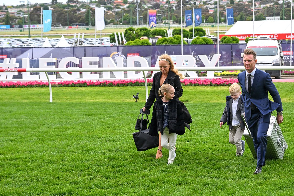 Legendary Zac Purton and family arrive for Cox Plate Day @TheValley 🏆