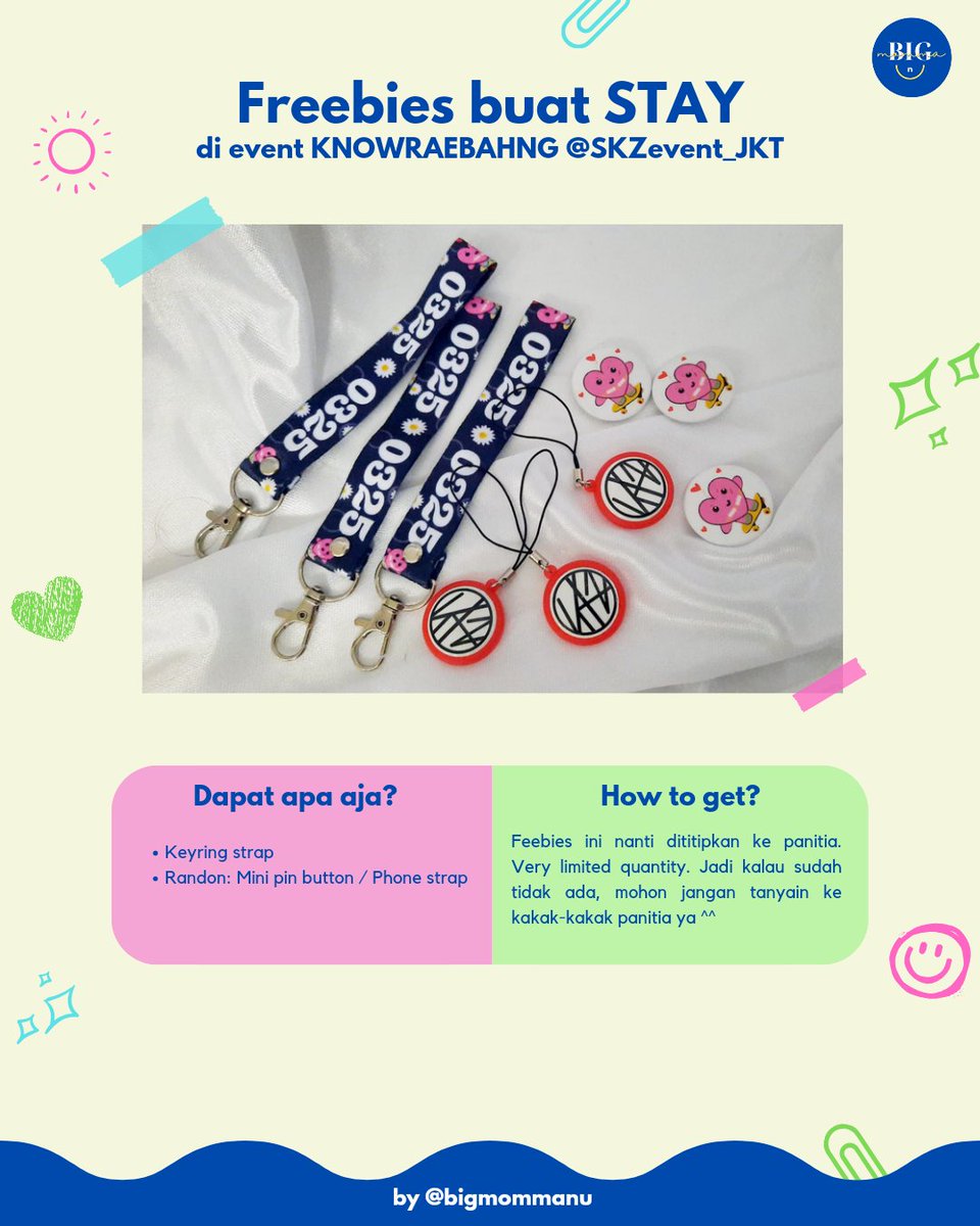 bigmommanu's tweet photo. [Freebies support by @bigmommanu]
for STAY di #KnowRaeBahng @SKZevent_JKT

✅ Detail ada di poster
✅ first come, first get

Semoga syukaa~ https://t.co/dod5GkMvRC