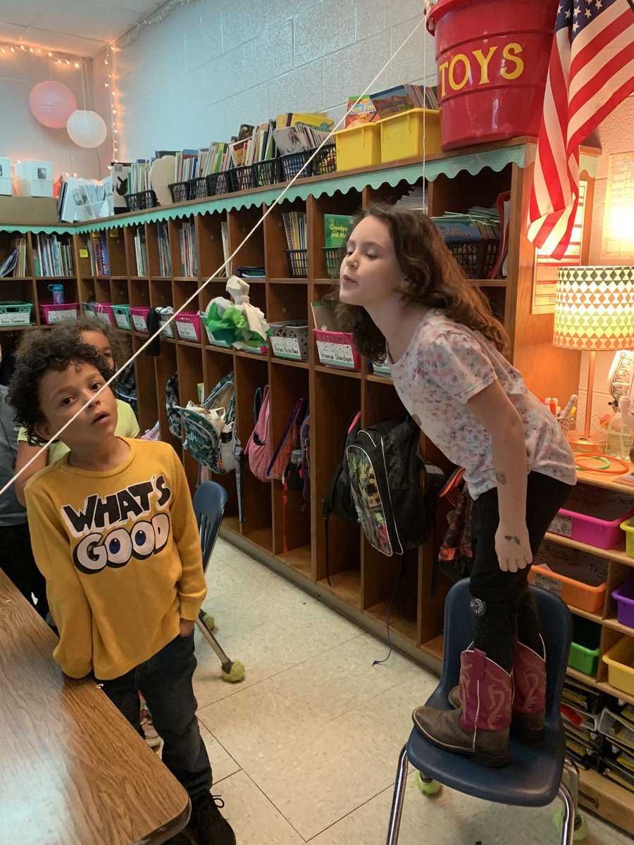 PresleyFarm's tweet photo. It’s been a #buzzworthy STEM Day! We have read books, made a 👻 zip line, made a haunted house out of legos, created monster traps, and ended the day with slime! @howell_stem @howellprincipal https://t.co/9sGxZSzJMf