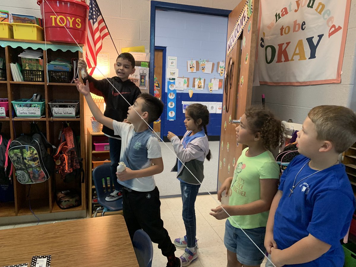 PresleyFarm's tweet photo. It’s been a #buzzworthy STEM Day! We have read books, made a 👻 zip line, made a haunted house out of legos, created monster traps, and ended the day with slime! @howell_stem @howellprincipal https://t.co/9sGxZSzJMf