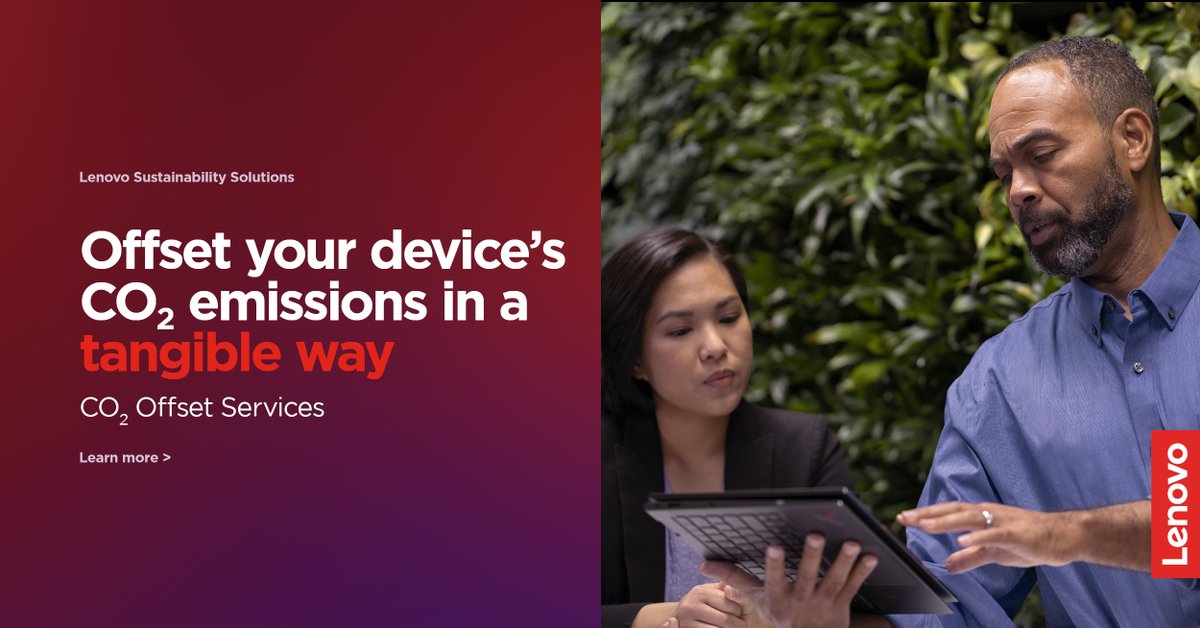 Lenovo_in's tweet photo. #Lenovo #CO2Offset Services offer an easy and tangible way to show your business’s commitment to #sustainability.
Whenever you purchase any Think series device, you can add the CO2 Offset and manage the #carbonfootprint of your technology.
Learn more: https://t.co/D5mZIP2N38 https://t.co/qhsi7mPolw