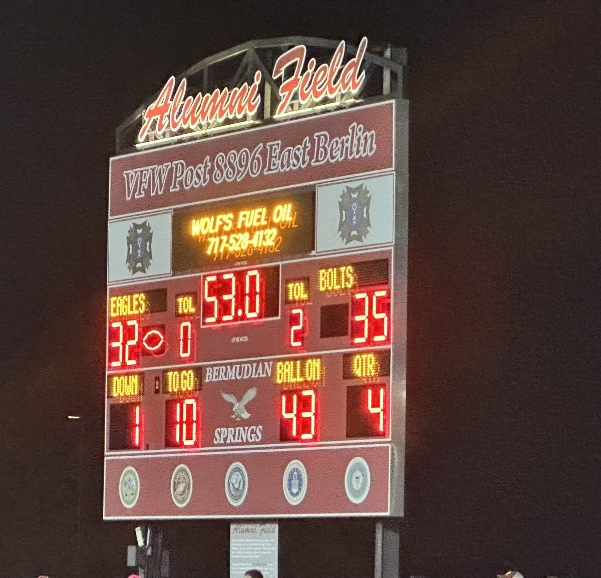 Bolts WIN!!!! Congratulations! What a comeback.  35-32!