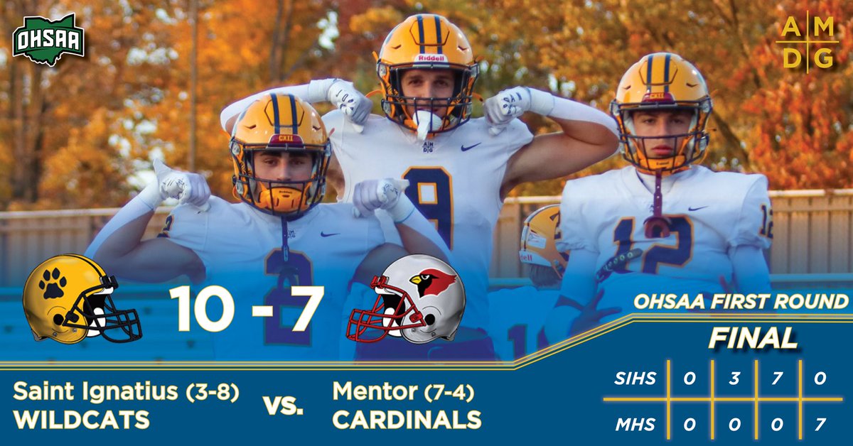 SIHSSports's tweet image. FB: SURVIVE AND ADVANCE! The Wildcats hold on to defeat Mentor 10-7 to advance to the Regional Quarterfinal where they will take on the Canton McKinley Bulldogs! 
#GoCats