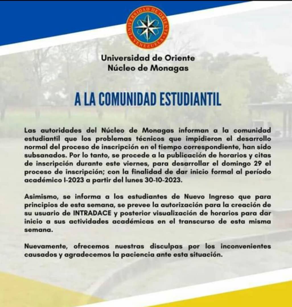 DACE Núcleo Monagas tweet media