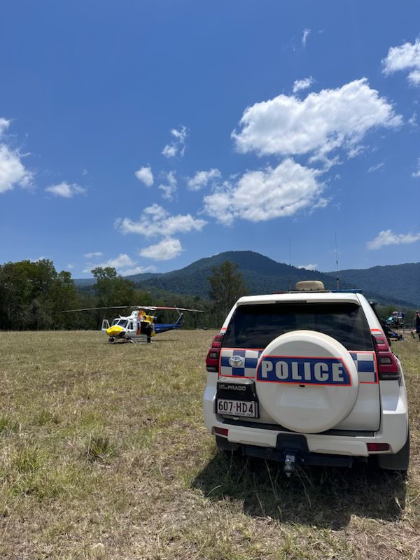 #RACQ  #CQRescue has located what is believed to be a crash scene in an inaccessible mountainous area on an aerial search for a missing light aircraft at Finch Hatton.