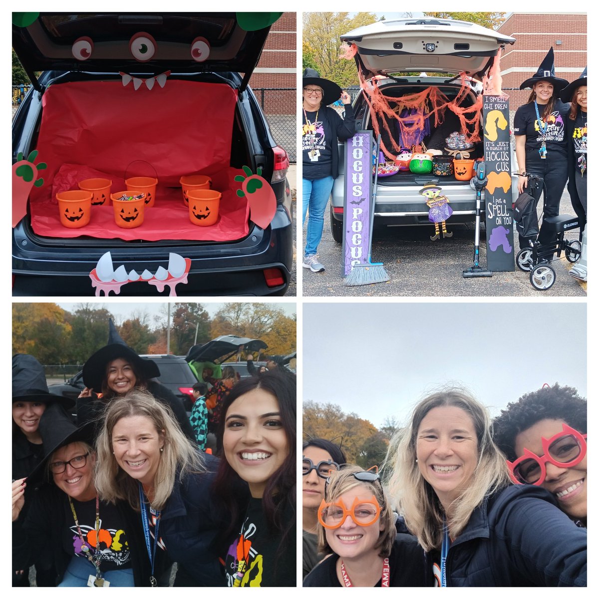 SFREInstructCol's tweet photo. Trunk or Treat organized by our fabulous PBIS Universal Team! 🧡🎃👻 @PrincipalMarotz https://t.co/0orY43eHln