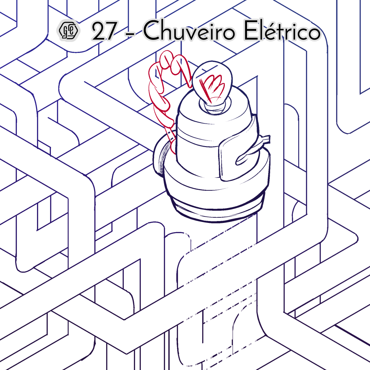 #quantober #inktober #october #art Chuveiro Elétrico