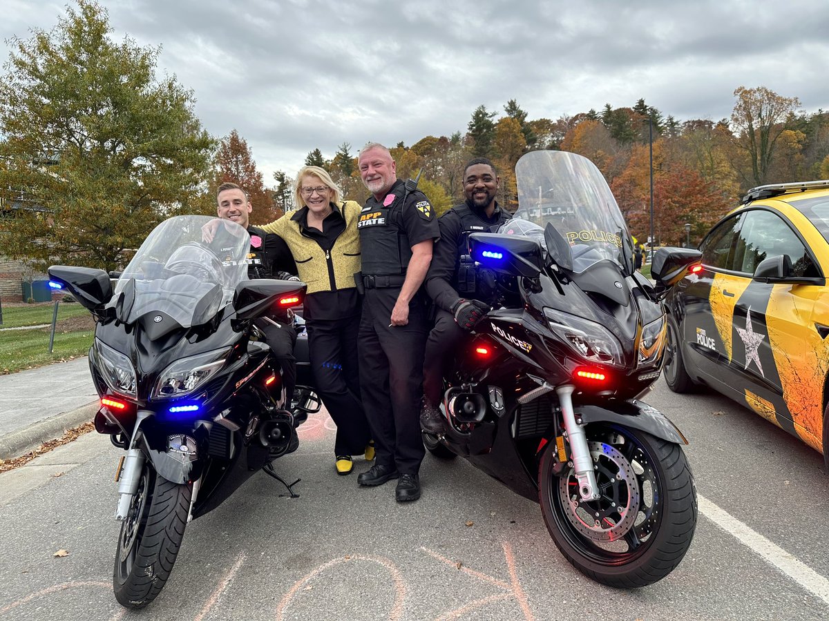 AppChancellor's tweet photo. Homecoming Week at @appstate is full of long-established traditions, and tonight we held the annual Homecoming Parade, showcasing the unmatched spirit of our Mountaineers! A big thank you to our Grand Marshals, Nancy and Neil Schaffel. #AppStateisHome https://t.co/XrpFo2lslc