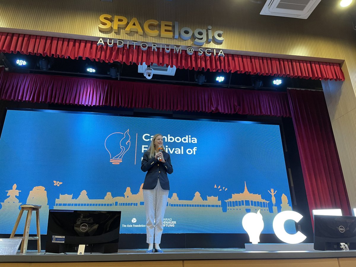MelanieGerster's tweet photo. Joining the Cambodia Festival of Ideas - looking forward to a day full of visions for #Cambodia and its #people! First impressions by @DySereyvoleak @KAScambodia and @MeloneyLindberg #KAS4Democracy https://t.co/HaoDg1pHbv