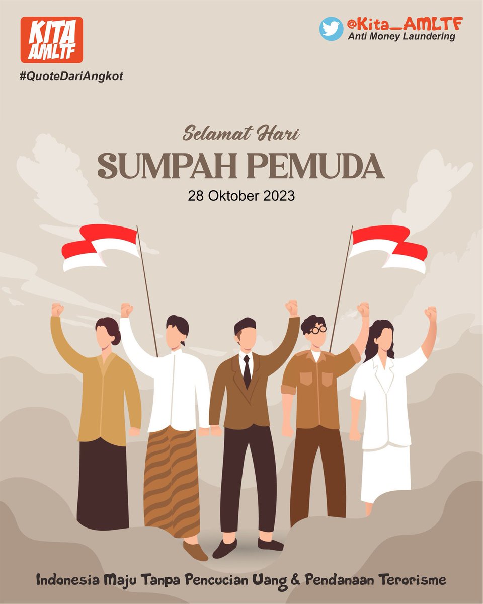 Pemuda NKRI bersatu, cegah dan berantas TPPU. 

❤️❤️❤️❤️❤️
🇮🇩🇮🇩🇮🇩🇮🇩🇮🇩