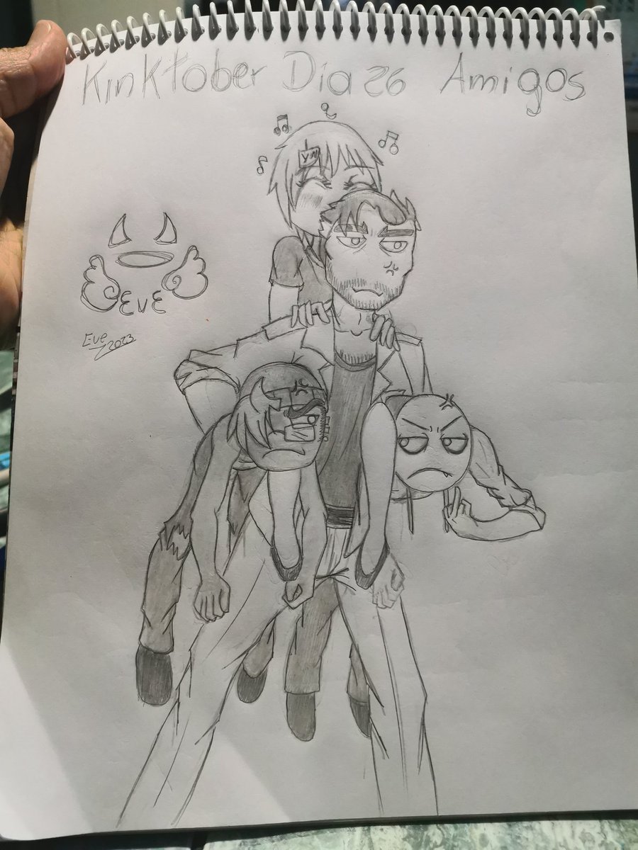 EveWingDings's tweet photo. Kinktober 2023 día 26......amigos (amor apache 😂) no soy buena dibujando grupos, así que tome un boceto y me guíe con el 
#YourBoyfriendGame #YourBoyfriendfanart #YB #ynsona #arte #dibujo #ysonaypeter #ynypeter #peter #ynsona #inktober2023 #kinktober2023 #dom #tk https://t.co/mFwIBgptB9