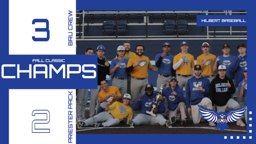 The Bru Crew have been crowned champs.

Bru Crew

D. Moorhouse 4IP 3H 0R BB 3K
B. Walsh (SV) IP H 0R BB K
E. Lysek 2 for 4 2B 2RBI
J. Santos 2 for 5 2B RBI 2R 2SB

Priester Pack

B. Morgan 3.1IP 3H 0R 0BB 4K
B. LoBello 2 for 3 2RBI 2SB
N. Evans 2 for 4 HBP 2R 2SB

#FallClassic