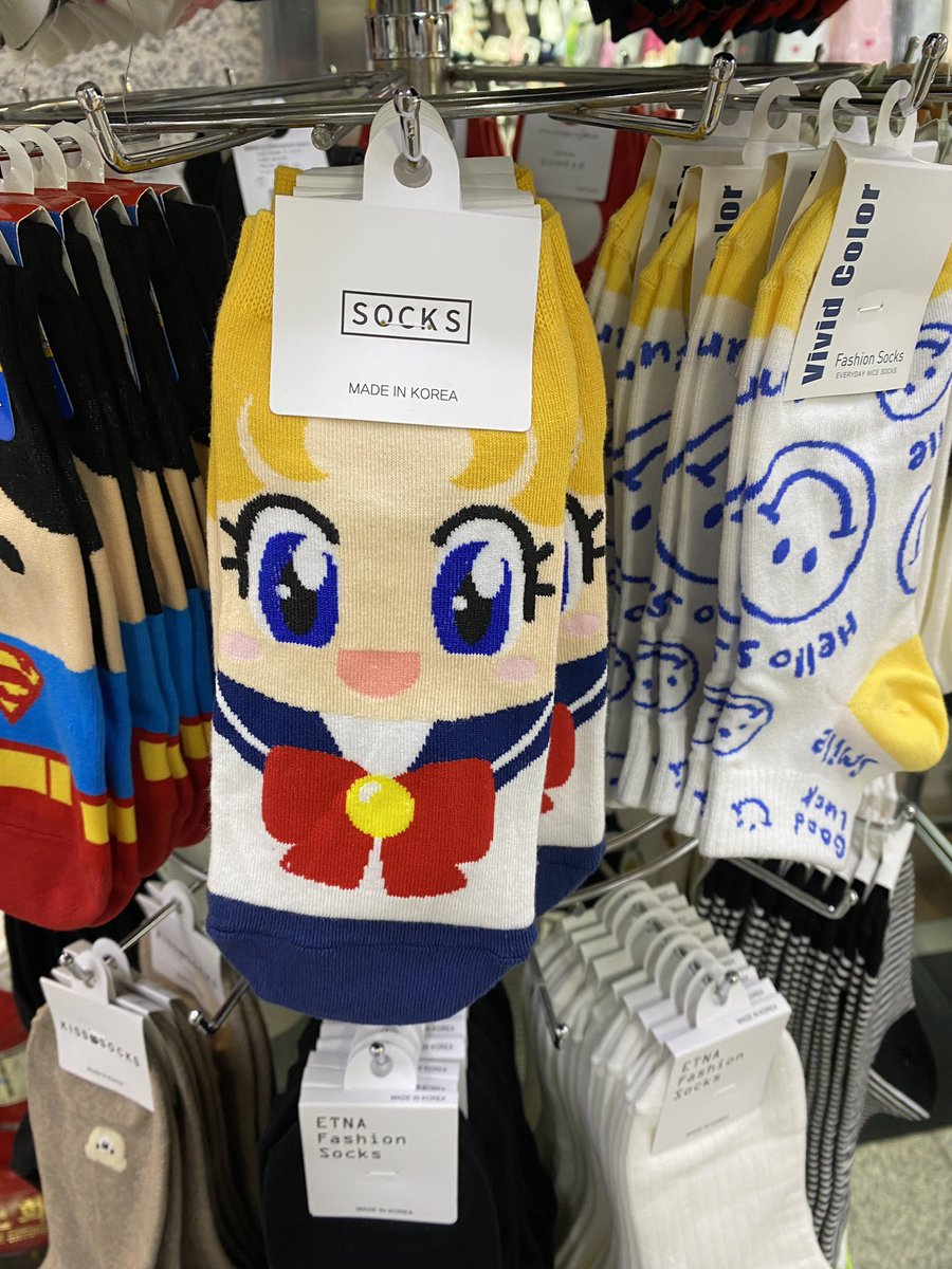 Something tells me these Sailor Moon socks in Korea aren’t licensed 🤔 But I want them anyway 😆