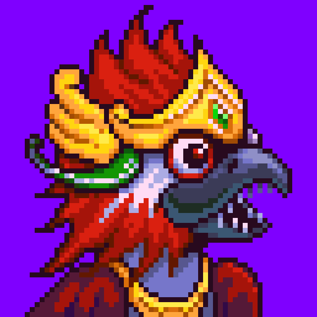 agato_jiwangga's tweet photo. #THESPRITEBOX week 8: Fantasy Creatures PFP.

"GARU-BOI" is a descendant of the Mighty Garuda. Even though he looks kind and friendly, sometimes he has a desire to eat human flesh.

💖 Checkout all the awesome pixel art collection on @thespritebox 

#pixelart #Solana #SolanaNFT https://t.co/jUgsueQ0K3