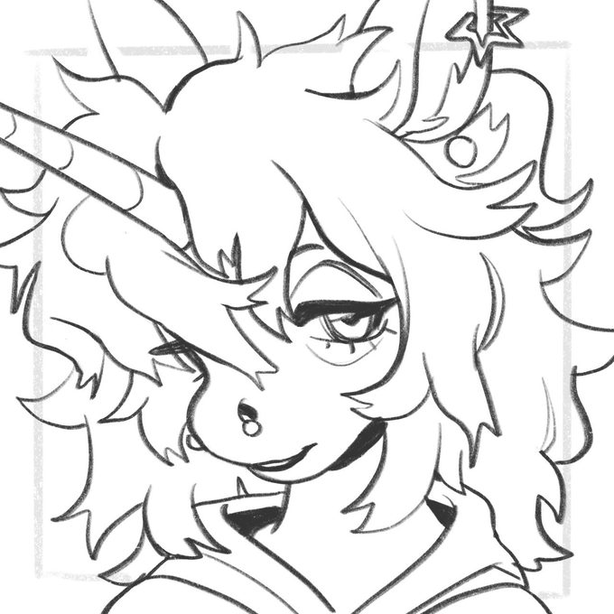 The past couple days have been a little hectic, but here is a commission WIP!! 🖤 