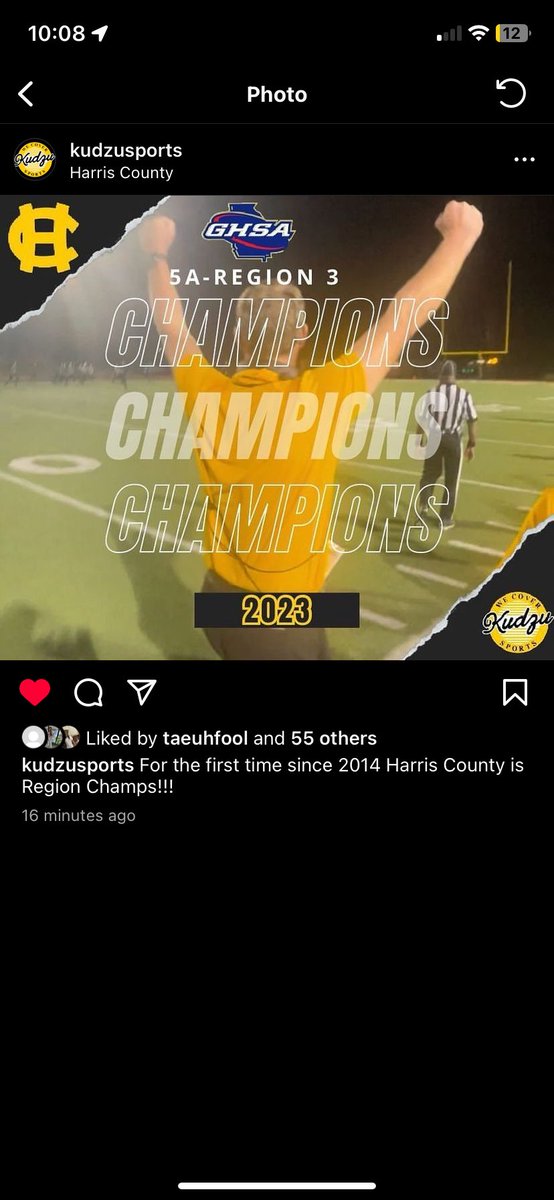 So blessed, first time regional champions since 2014, all the hard work, and grinding finally paying off 🛐
<a href="/CountyFootball1/">Harris County Football</a> <a href="/RecruitGeorgia/">Recruit Georgia</a> <a href="/Real_Holbrook/">David Holbrook</a> <a href="/GetEm_Brooks/">Coach Brooks</a> <a href="/bsweatt60/">Bronson Ryan Sweatt, USAW</a>