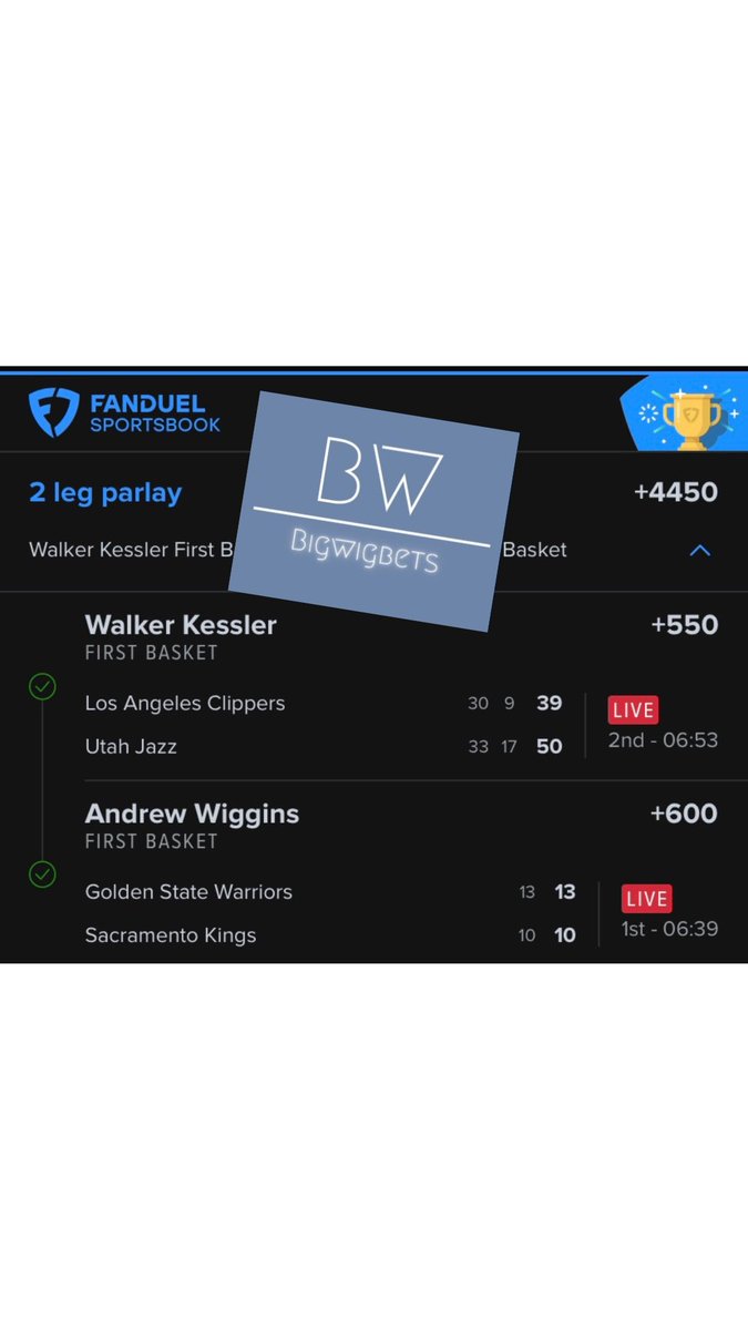 bigwigbets's tweet photo. 🚨WINNER🚨
First Basket +4450✅ https://t.co/cKfQ3h1D4m