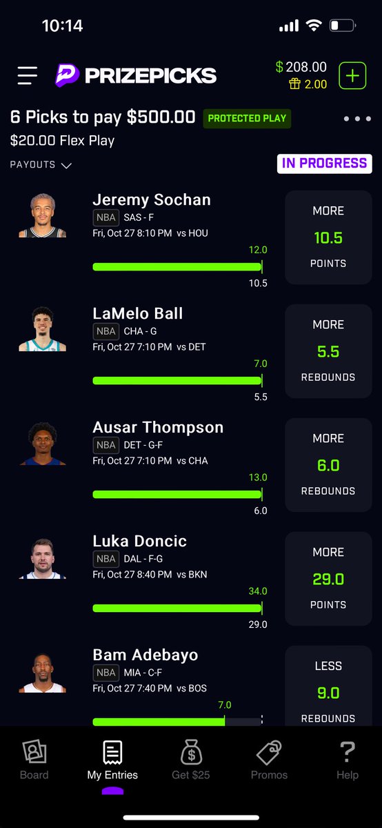 #prizepicks SWEAT 6x6 being held back by last leg Lauri o8 rebounds. Any chance this hits???