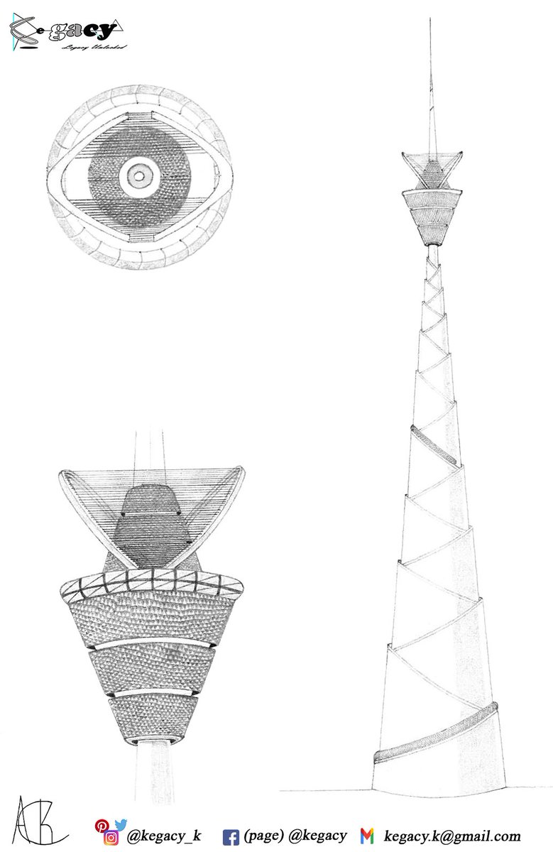 Kegacy_K's tweet photo. Concept concrete tower. Other materials include steel and glass......(2nd design). Same materials as the 1st design, just a different design. https://t.co/nhhkxAGaL1