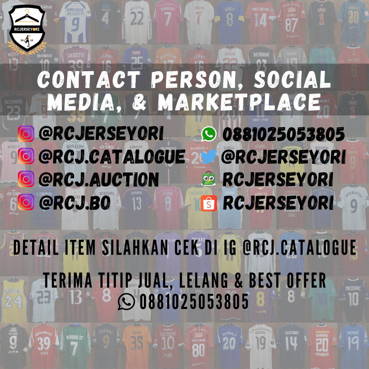 #Jersey4Sale #Tee4Sale #1404 
<a href="/Jerseyforum/">Si Paling Jersey</a> <a href="/adipati_store/">Adipati Store</a> <a href="/jersey_ciamikk/">Follow IG @Jerseyciamik</a> <a href="/jerseysneil/">#lelangsneil</a> <a href="/indonesianjsy/">Indonesian.Jersey</a> <a href="/GosipKaen/">#GosKa 👕</a>
Thx

Keterangan di foto

Detail silahkan cek IG <a href="/RCJ/">RCJ</a>.CATALOGUE

WA/Tokped/Shopee
Klik link di bawah👇
linktr.ee/rcjerseyori